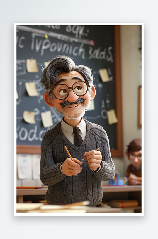 教室中讲课的老师-众图网