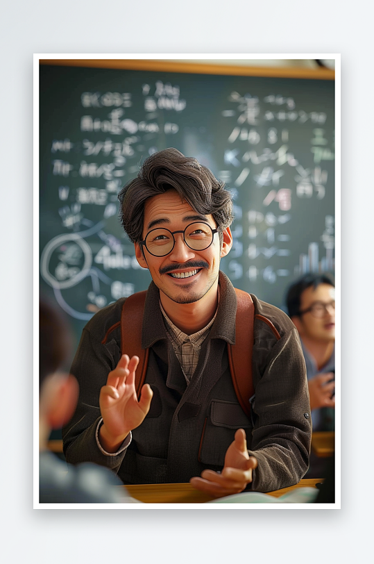 教室中讲课的老师-众图网