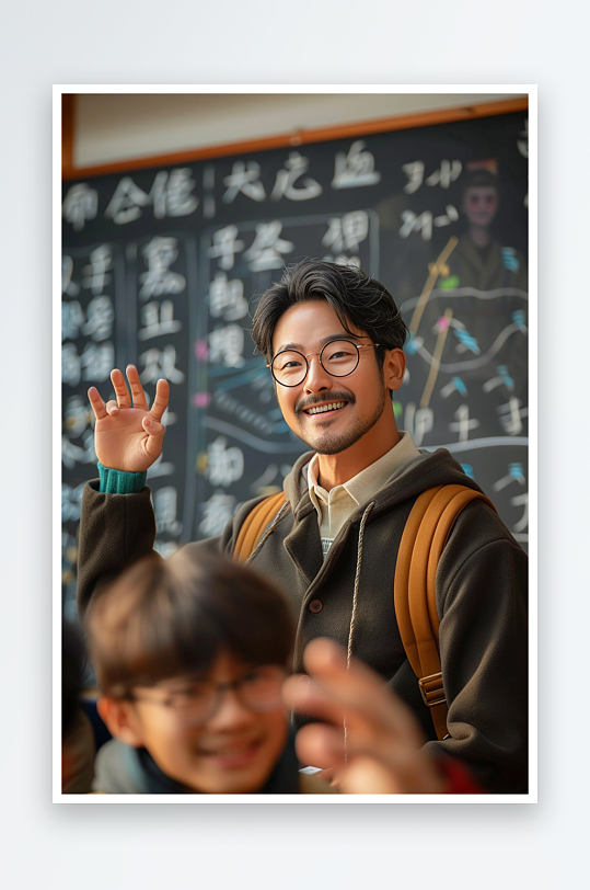 教室中讲课的老师-众图网