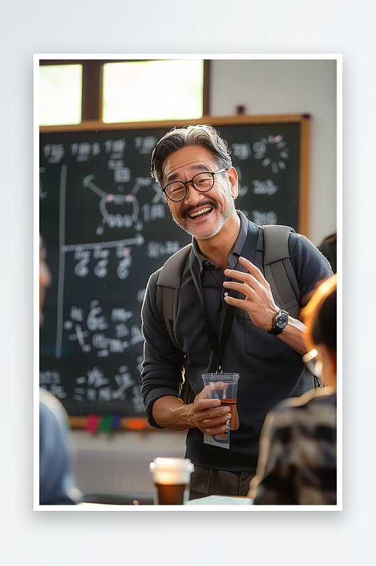 教室中讲课的老师-众图网