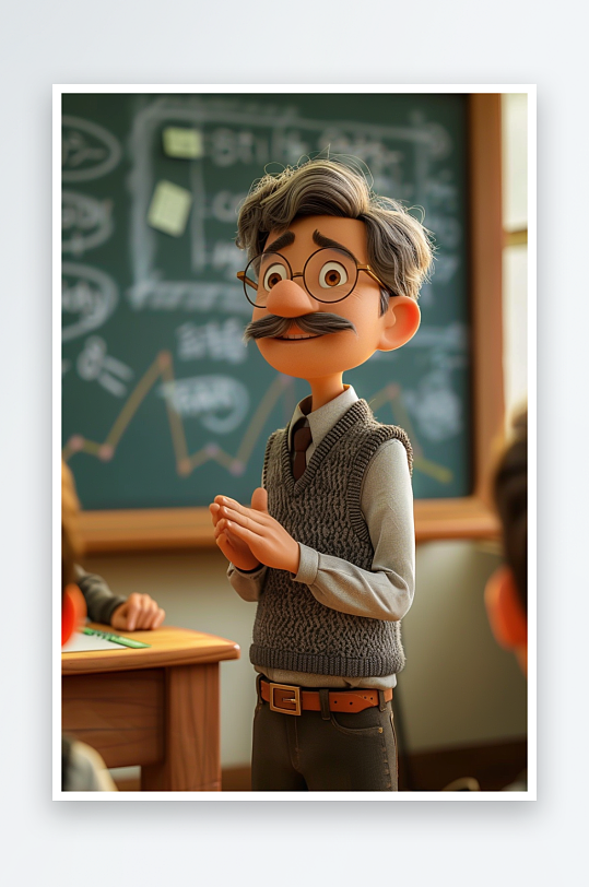 教室中讲课的老师-众图网