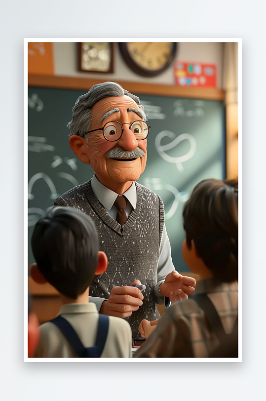 教室中讲课的老师-众图网