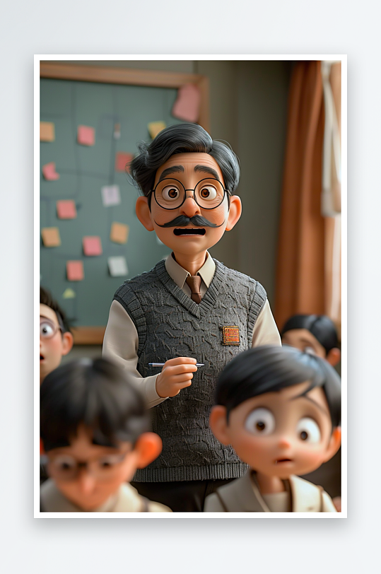 教室中讲课的老师-众图网