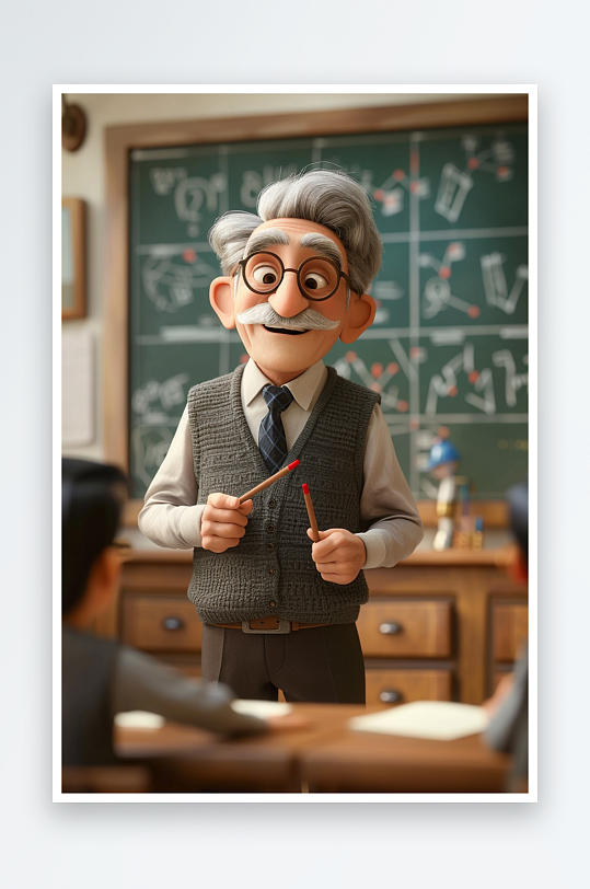 教室中讲课的老师-众图网