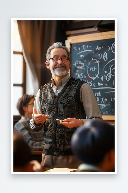 教室中讲课的老师-众图网