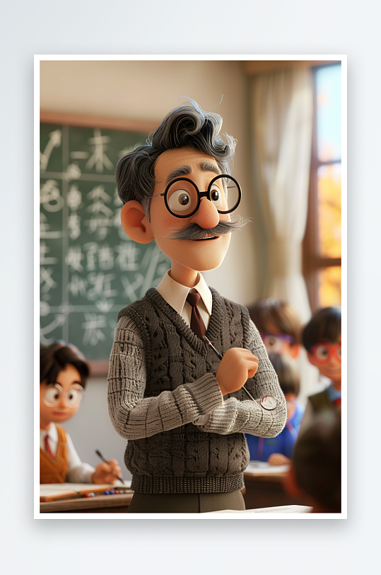教室中讲课的老师-众图网
