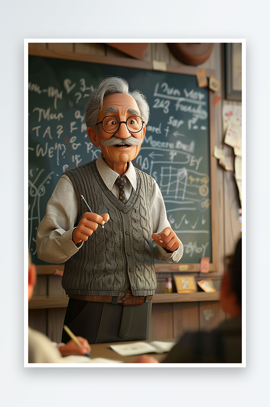 教室中讲课的老师-众图网