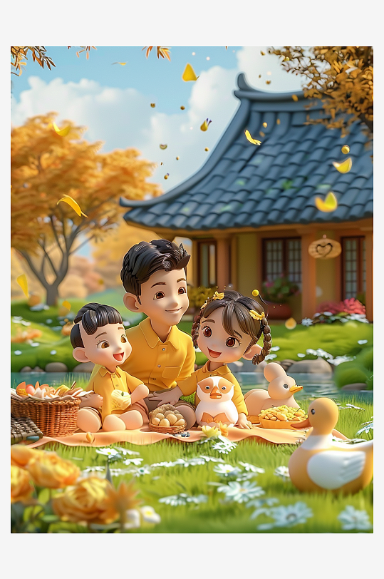 户外草坪上野餐的人-众图网