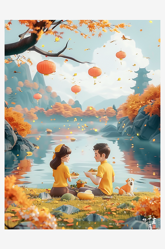 户外草坪上野餐的人-众图网