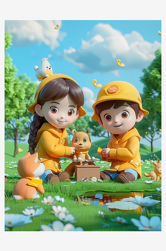 户外草坪上野餐的人-众图网