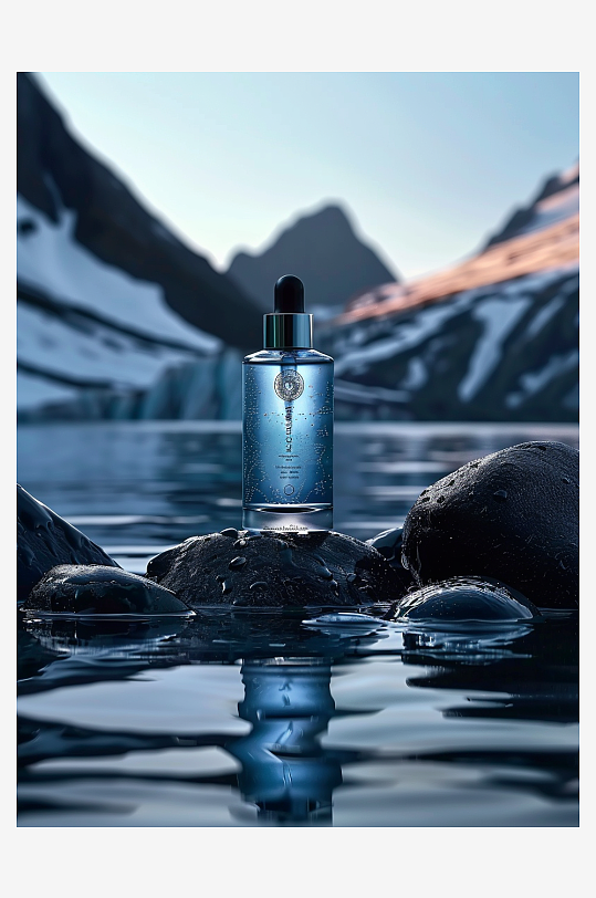 创意岩石上男士爽肤水-众图网