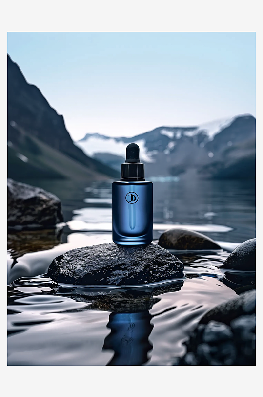 创意岩石上男士爽肤水-众图网