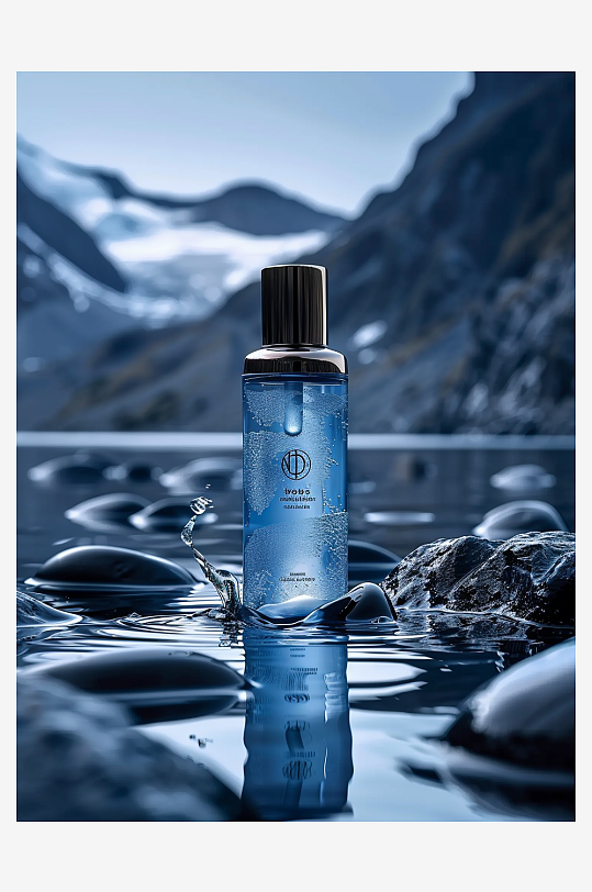 创意岩石上男士爽肤水-众图网