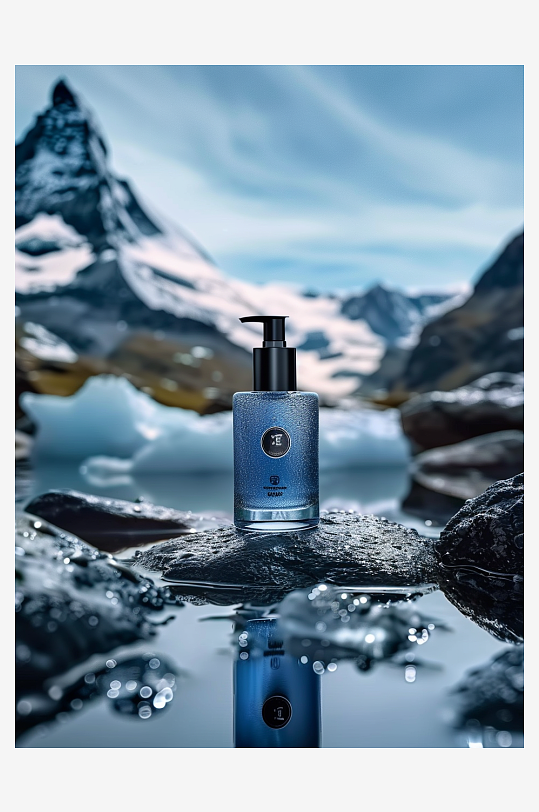 创意岩石上男士爽肤水-众图网