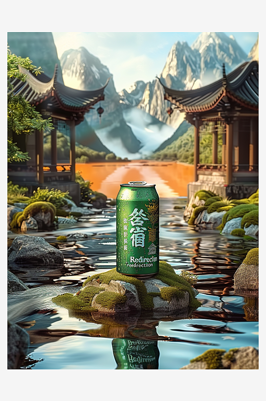 创意橙子汽水摄影场景-众图网