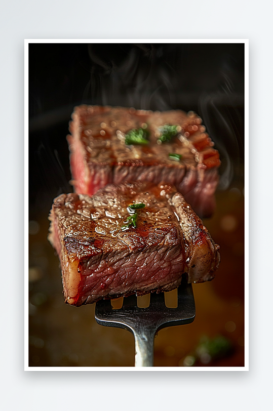 香喷喷的美味牛排-众图网