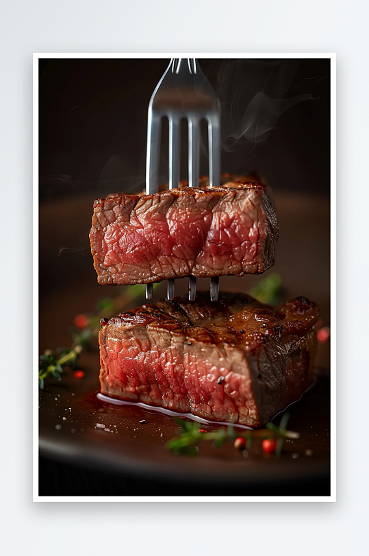 香喷喷的美味牛排-众图网