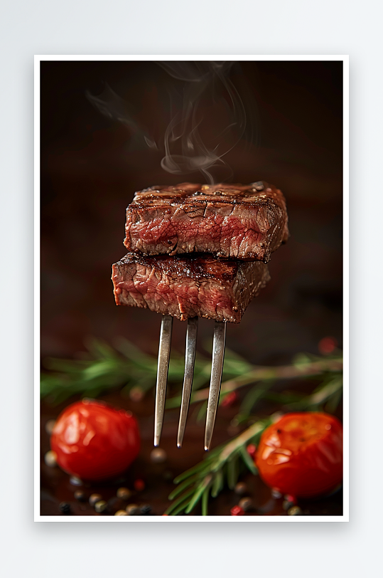 香喷喷的美味牛排-众图网