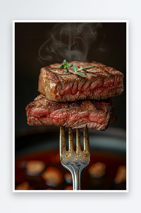 香喷喷的美味牛排-众图网