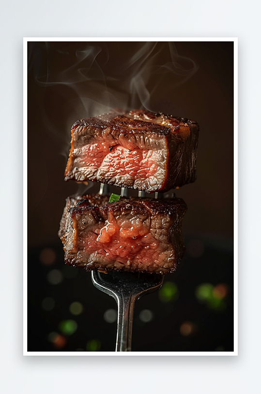 香喷喷的美味牛排-众图网