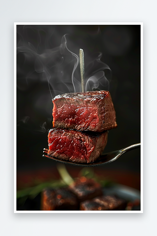 香喷喷的美味牛排-众图网