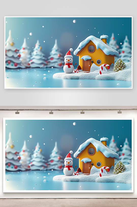 圣诞节房屋装饰场景-众图网