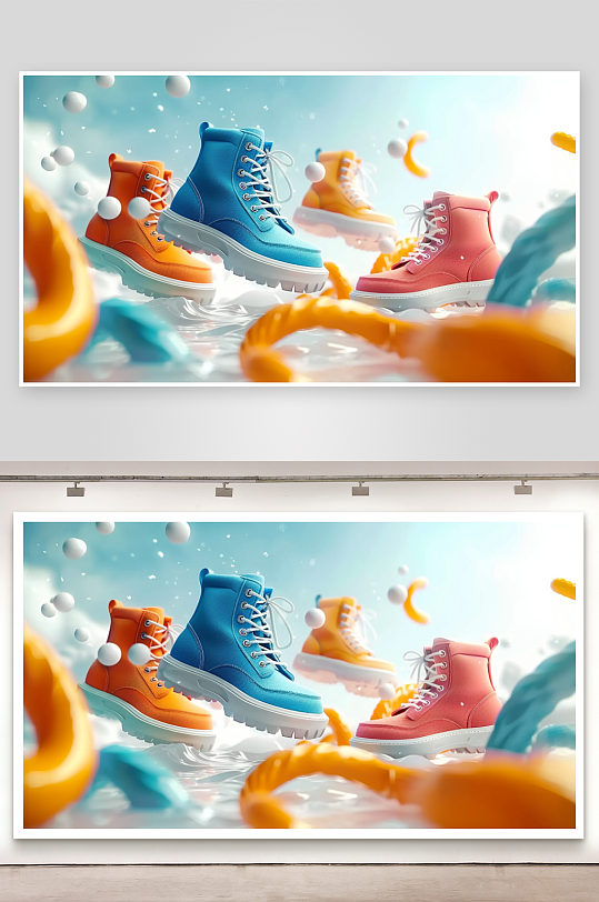 时尚男士运动鞋摄影-众图网