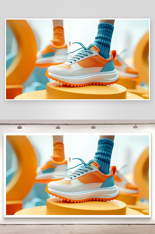 时尚男士运动鞋摄影-众图网