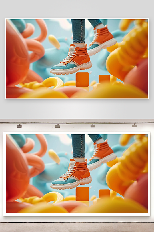 时尚男士运动鞋摄影-众图网