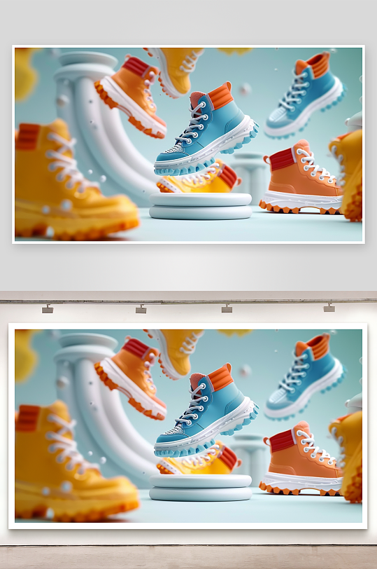 时尚男士运动鞋摄影-众图网