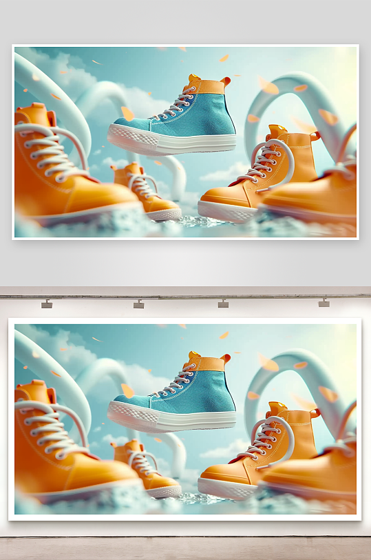 时尚男士运动鞋摄影-众图网