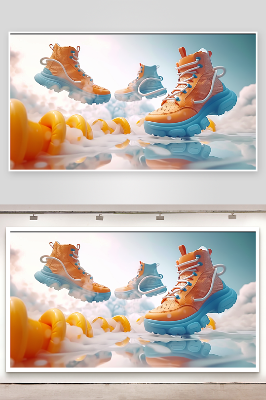 时尚男士运动鞋摄影-众图网