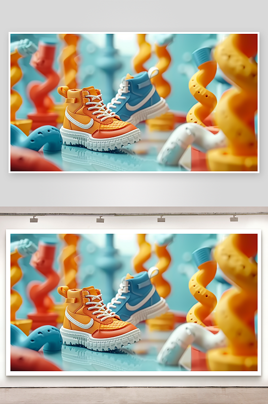 时尚男士运动鞋摄影-众图网