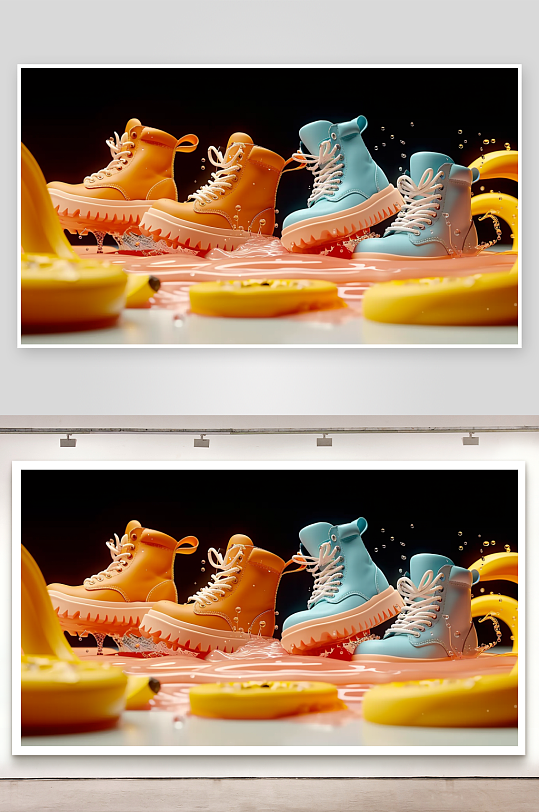 时尚男士运动鞋摄影-众图网