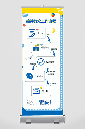 易拉宝展架接待群众工作流程