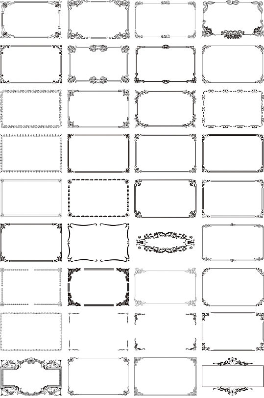 奖牌花边矢量素材-众图网
