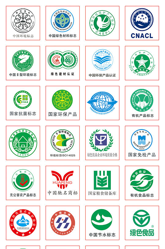 国家认证标志大全