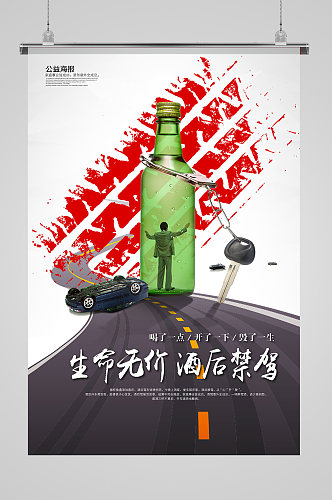 酒驾宣传公益海报
