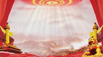 红色党政党建背景视频-众图网