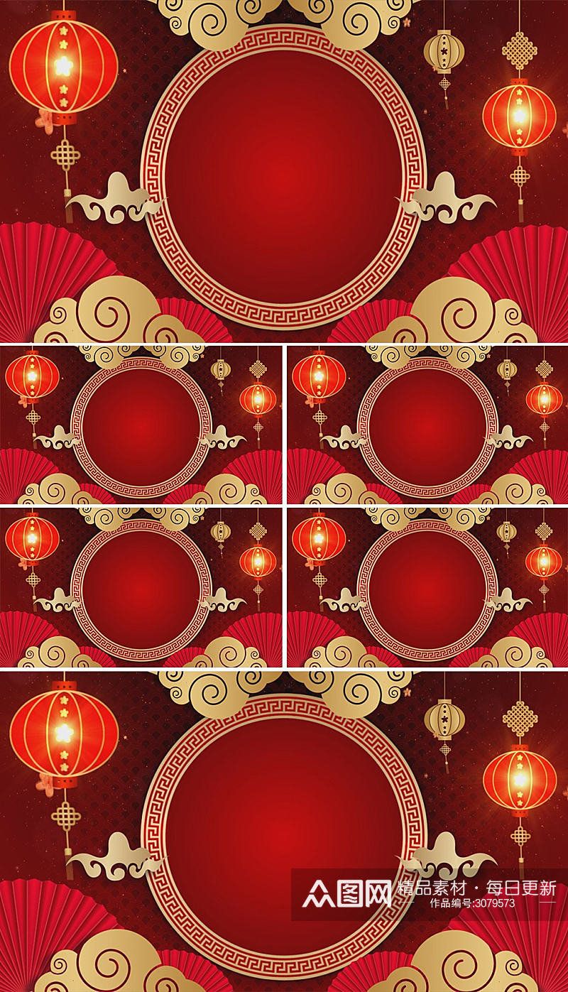4K春节传统中国文化背景视频素材
