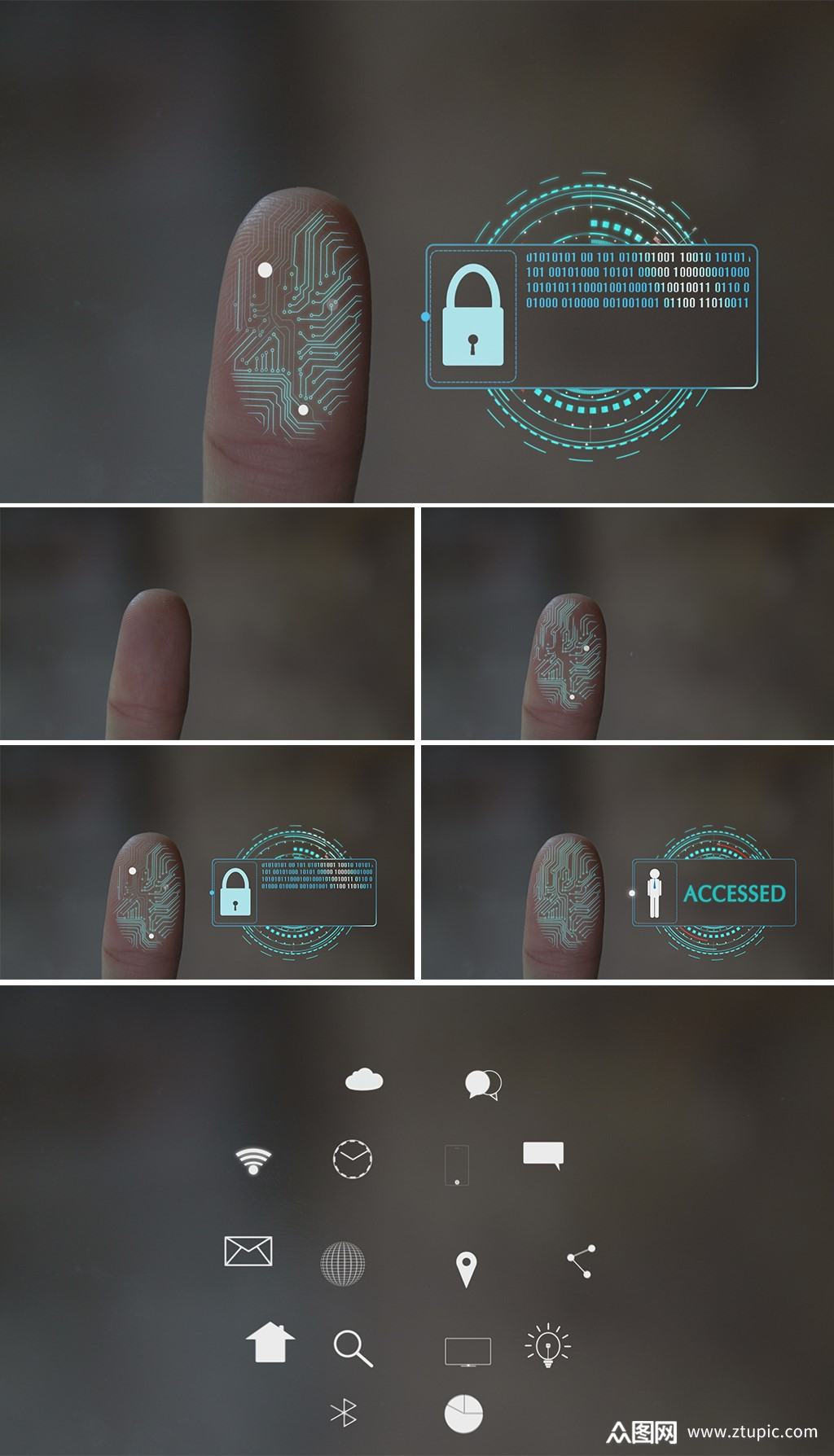 4k指纹解锁视频素材素材