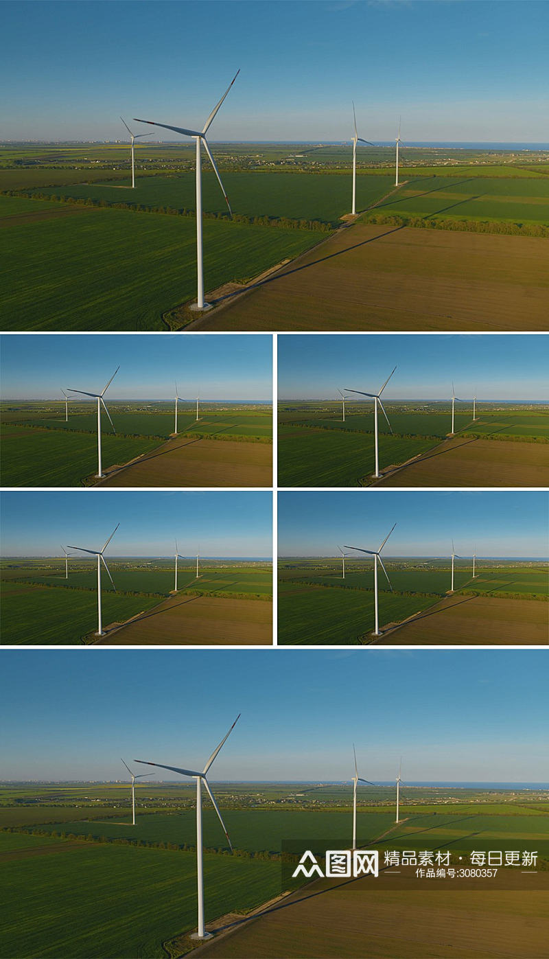 4K绿色能源风能实拍视频素材