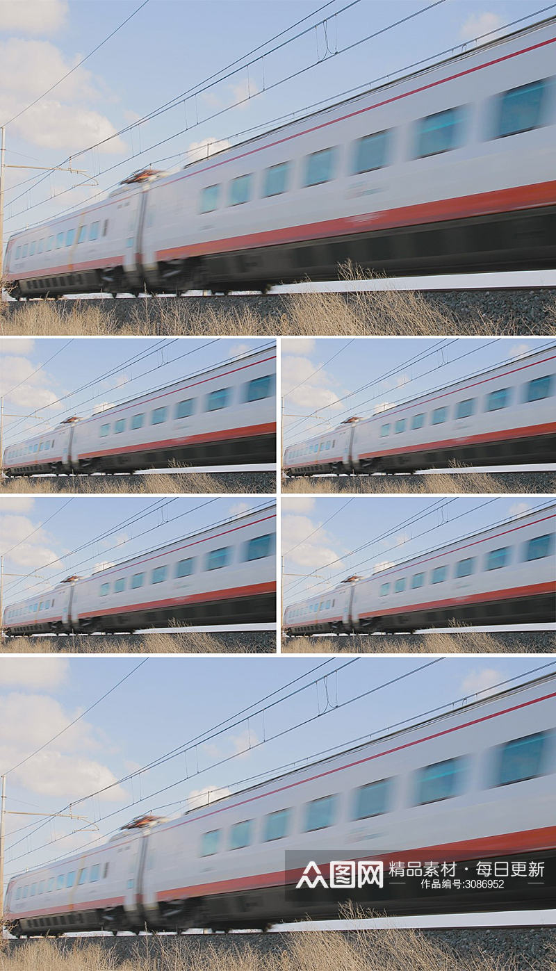 4K高铁列车实拍视频素材