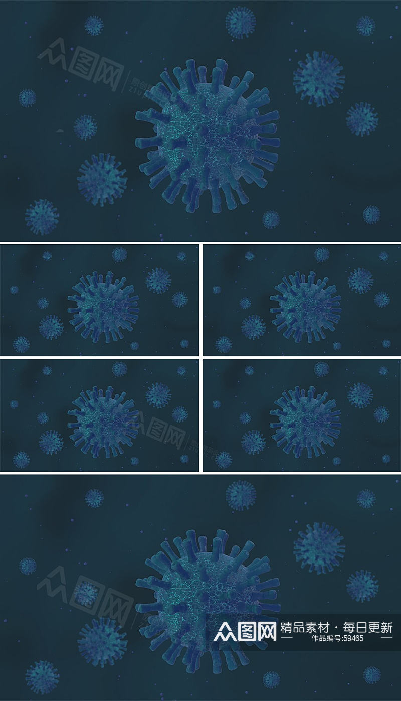 新冠病毒模型视频素材素材