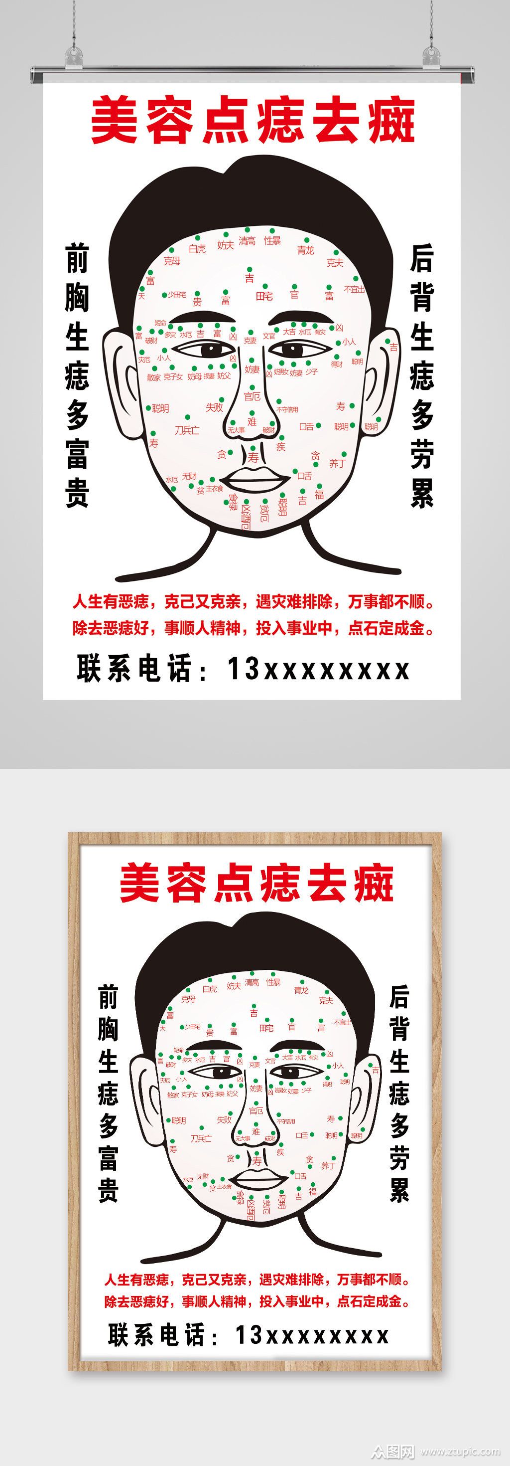 美容点痣祛斑海报