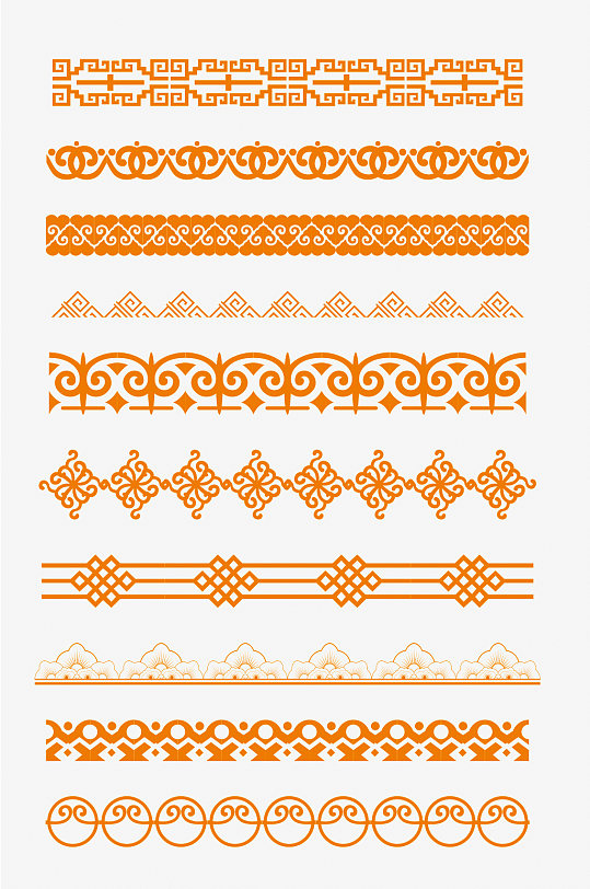 古典花纹png花边