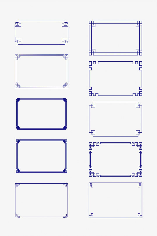 中式矢量边框画框-众图网