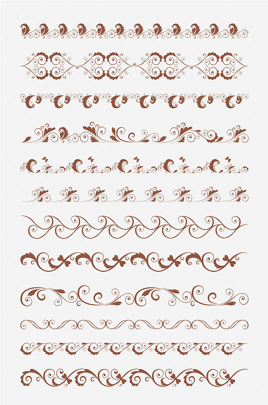 欧式矢量花边底边装饰