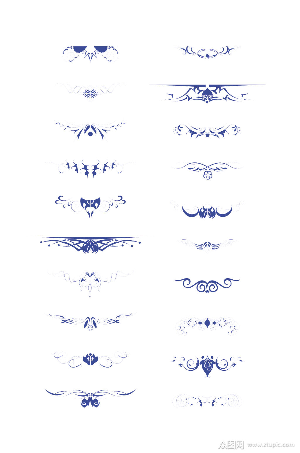 欧式矢量花边底边装饰素材