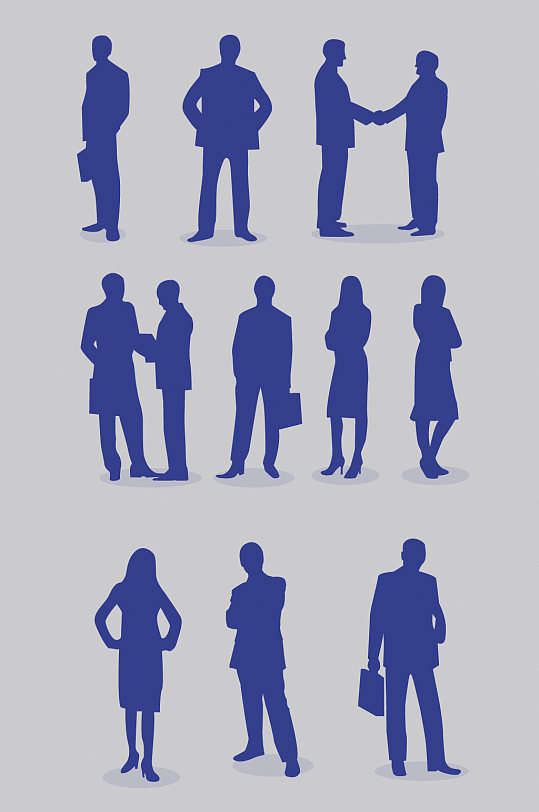 矢量商务人士剪影